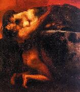 Franz von Stuck The Kiss of the Sphinx Spain oil painting artist
